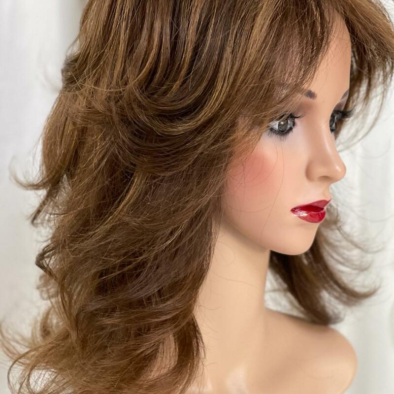 Custom Human Hair Hand Tied Form Fitted to Client.  Color Highlights to Spec.  Medical wig cranial prosthesis