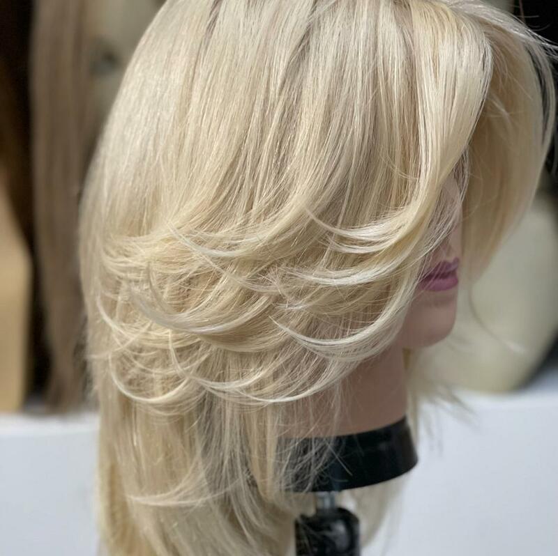 Custom Human Hair Hand Tied Form Fitted to Client.  Color Highlights to Spec.  Medical wig cranial prosthesis